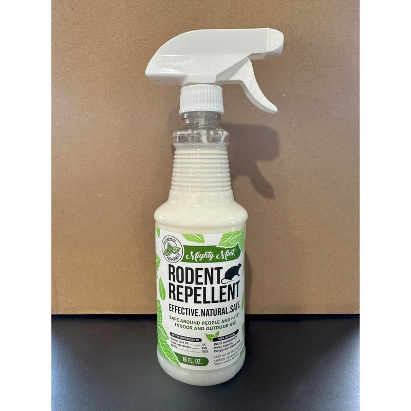 Mighty Mint Peppermint Oil Rodent Repellent Spray – Natural Indoor