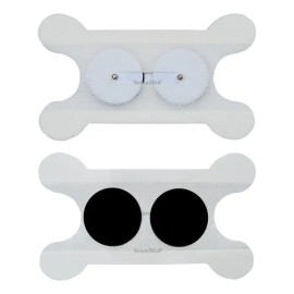 2 Electrodos Pads Garganta Disfagia Compatible Con Vitalstim Color Blanco                                                                             