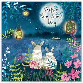 Twizler Valentines Day Card for Her - Rabbit - Valentines Card for Him - Wife Valentines Cards Husband - Girlfriend Valentine's Card Boyfriend or Partner