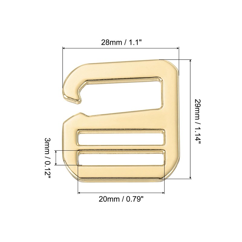 QUARKZMAN Pack of 4 20 mm / 0.79 Inch Metal