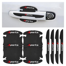 NYTKL 8PCS Car Door Handle Protector, Sports Car Door Cup Scratch Protector Handle Bowl Sticker, Non-Marking Self Adhesive Paint Guard Protective Film for Vehicle Doors Handles