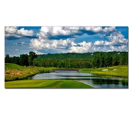 Office Master Bedroom Artwork Augusta Golf Course Nature Landscape Picture Print for Home Living Room Wall Art Large Framed 20x40inch Workout Leisure Sport