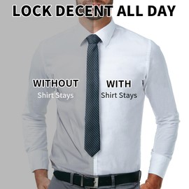 Shirt Stays, Shirt Tucker for Men，Adjustable Holder for Formal Wear, Military, Police, Professionals Tucking Shirts into Pants