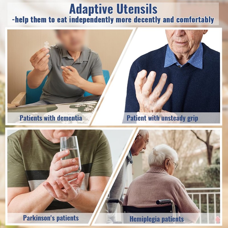 Adaptive Utensils, Weight Utensils for Tremors and Parkinson Patients, Utensil