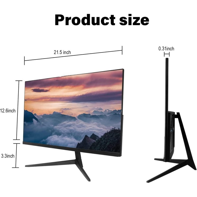 Real HD Security Camera Monitor Screen, 22 Inch 1080P Thin