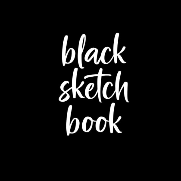 Sketchbook with BLACK PAPER. Sketchbook with 100 black paper. Square