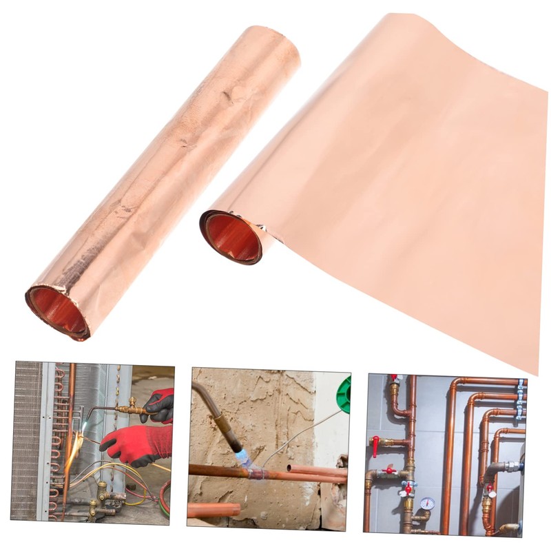 Ipetboom 2 Rolls Copper Sheet Thick Copper Foil Plate for