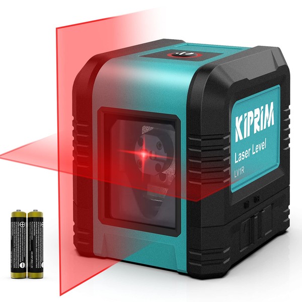 Laser Level, Kiprim LV1R Cross Laser Level Dual Line Vertical/Horizontal