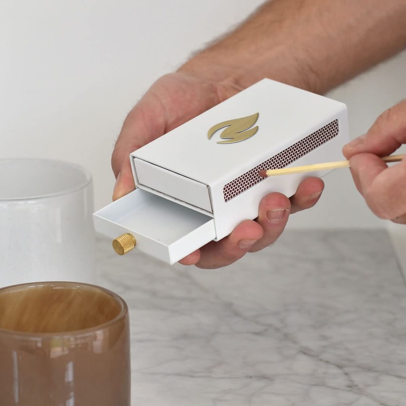 Nordic Flame Design Matchbox Made of Powder Coated Steel with