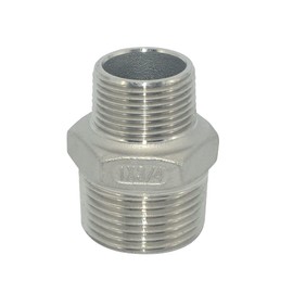 Megairon 1" x 3/4" Male Threaded Reducing Nipple Fitting/Adapter,Stainless Steel SS304 NPT Pipe Hex Reducer