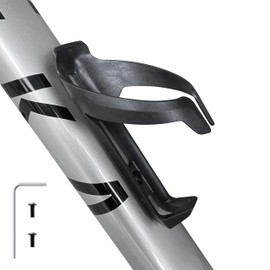 Mixed Bike Water Bottle Cage Holder, Carbon Fiber Reinforced, Lightweight Universal Road Bikes Cage Holder for MTB & Gravel Bicycles, Includes Mounting Screws & Tool, Easy Install, Black