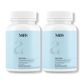M&RS Surge Natural Sea Moss Caps (60N) : Powered with Black Seed, & Vitamin D3 | Packed with 84 Minerals | Good Health Company - Pack of 2
