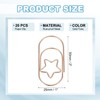 PATIKIL 2x1 Inch Large Paper Clip, 20 Pcs Metal Star