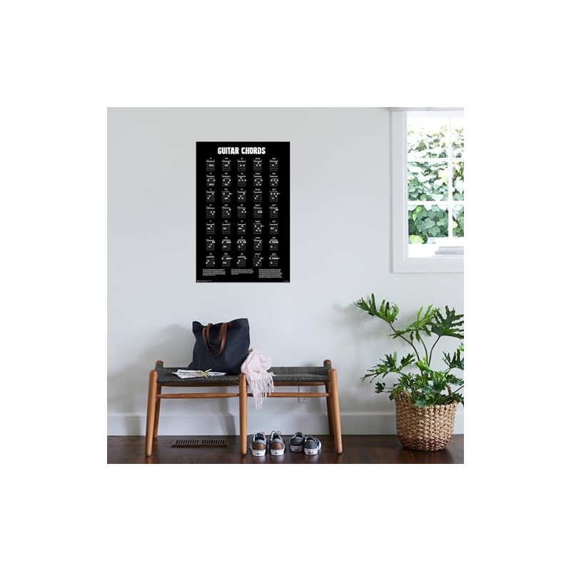 AllPosters Wall Standard Poster Guitar Chords B/W, 24x36