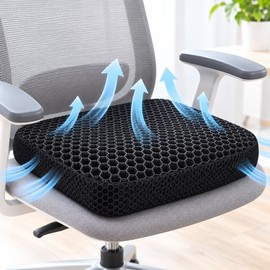 Honeycomb Gel Cooling Seat Cushion for Extended Sitting – Breathable Comfort Pad for Car, Office & Home Chairs