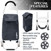 Ultra-Lightweight Foldable Grocery Cart with 40L Capacity, Soft Rolling Wheels,
