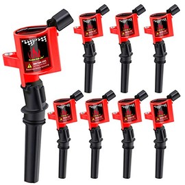 CarBole Ignition Coils Pack Compatible with Ford, Lincoln, Mercury, Set of 8 Fit 4.6L 5.4L 6.8L V8 V10 Energy F150,F250,F350 OE DG508 DG457 FD503 (Red)