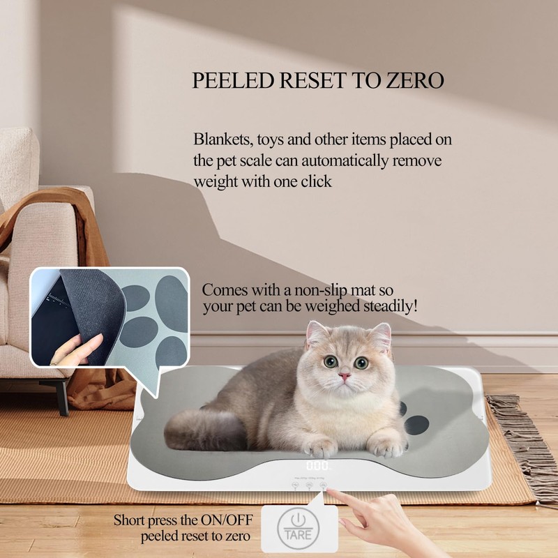 FAFAGLGL Digital Pet Scale for Small-Medium Dogs/Large Cat, Measuring Range: