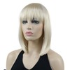 Lydell 10" Short Straight Bob Hair Wigs with Bangs Synthetic