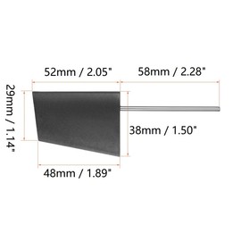 Heyiarbeit RC Boat Rudder with Single Servo Arm 52mm, Rudder Pad Thickness 7.6mm FXB-QJFXD 1 Set