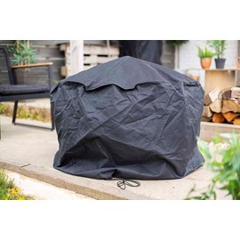 La Hacienda Premium Firepit Cover Extra Deep - PVC - L98 x W98 x H70 cm - Black