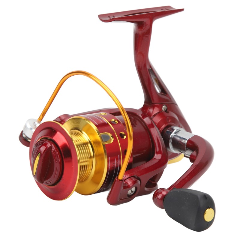 8 Bearing Fishing Spinning Reel Red Color 5.2:1 Gear Ratio