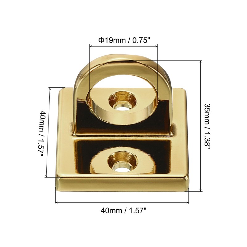 PATIKIL Pad Eyelet Plate U Hook 3 Pack Metal Ceiling