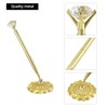 QWORK Gold Diamond Style Metal Pen Holder Set with Smooth