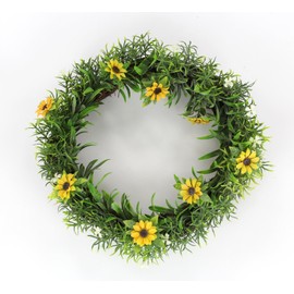 DECOLINE Decorative Wreath Sunflower Large Diameter 30 cm