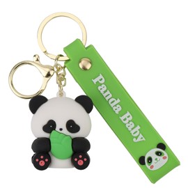 Mikovivi Cute Panda Keychain, Creative Backpack Animal Key Chain Ring Kawaii Pendant Keyring for Backpack Purse Handbag Keys