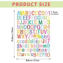 2772Pcs Alphabet Stickers 22 Sheets 1 Inches Alphabet Number Stickers Self Adhesive Sticker Vinyl Stickers,for Notebook, Labels,Scrapbooking Crafts，DIY Crafts Art Making(Colorful)