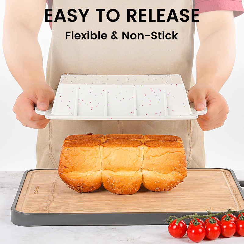 Vinino Silicone Bread Loaf Pan with Metal Reinforced Frame, 9.5