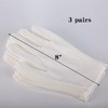 LUTER 3 Pairs White Cotton Gloves Fabric Gloves Women and