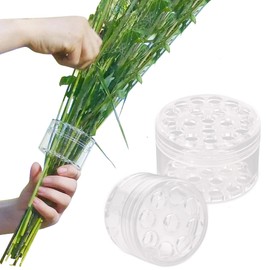 Spiral Ikebana Stem Holder, Flower Frog, 2024 Spiral Stem Holder for Flowers, Set of 2 Bouquet Twister Hanataba Flower Arrangement Holder, DIY Floral Art Accessory (Transparent, S+L)