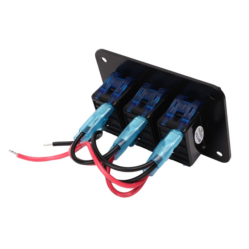 3 Gang Rocker Switch Panel Waterproof Pre Wired Aluminum Alloy