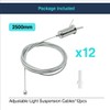 cezelux 12 Sets Hexagon Lights Suspension Cables Kit Steel Hanging