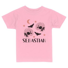 Spooky Bats Sebastian Toddler Kids T-Shirt 3T Light Pink
