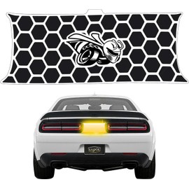 2015+ Challenger Taillight Center Divider Decal - Honeycomb Design - Solid W/ 3D Embossed Design (Gloss Black)