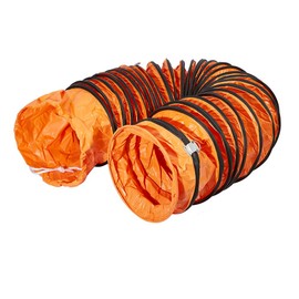 PVC Flexible Duct Hose, HVAC Duct Hosing Flame Retardant for Ventilator Utility Blower Fan with Adjustable Rope and D-Ring, Easy Storage (12inx16ft)