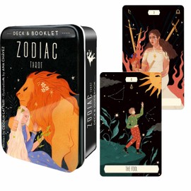 LANG Tarot Cards, 78 Cards, Weighted Edition, Popular for Beginners, Zodiac Tarot In A Tin Tarot Divination, Rider Edition (Genuine Product)