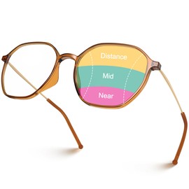 VISOONE Lightweight Progressive Multifocal Anti-Fog Reading Glasses TR90 with Blue Light Blocking Stylish Women Men RANE