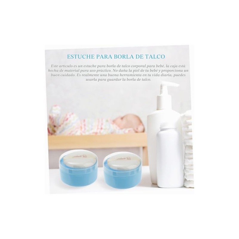 Yardwe Talquera con Borla para Bebé, 2 Piezas de 9