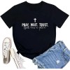 Women Pray Wait Trust Soft Sleeveless Crew Neck Cute Graphic