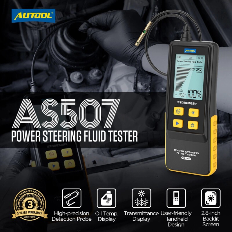 AUTOOL Power Steering Fluid Tester Detector Power Steering Oil Temp