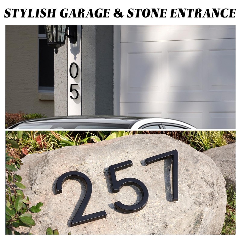 Floating House Number 2, YIPLED 6 Inch Modern House Numbers