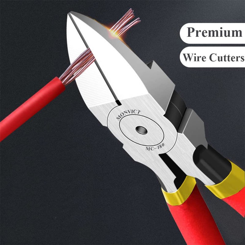 2 Pack Wire Cutters MC-180, Ultra Sharp 6 inch Precision