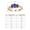 TJC Tanzanite Three Stone Ring for Women in 14ct Gold