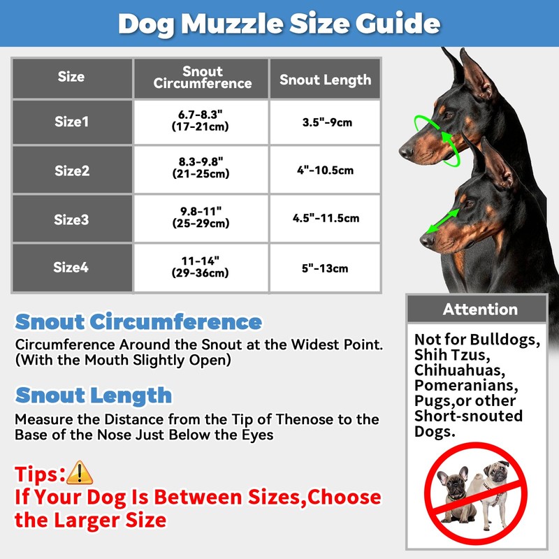 YunoEntona Dog Muzzle for Large Dogs, Medium and X-Large Aggressive