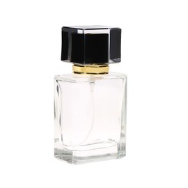 Empty Perfume Atomizer, 50ml Portable Glass Empty Refillable Replacement Glass Perfume Bottle Metal Sprayer Pump Bottle Travel Transparent Dropper Cosmetic Refillable Containers Applicator(Black)