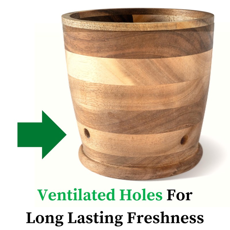 Jean Lemond Introducing The Always Fresh Acacia Garlic Keeper For